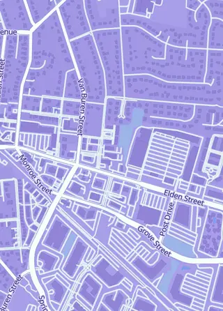 Street map around Treehippy Gaming, Herndon