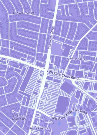 Street map around Trilogy Comics, Norfolk