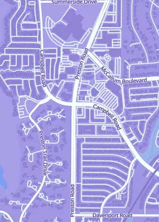Street map around Triple Cards & Collectibles, Dallas