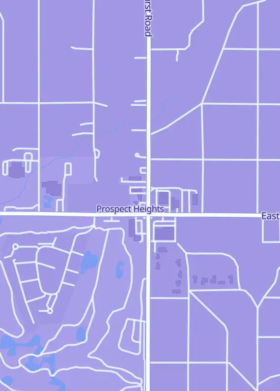 Street map around Turbo Toyz Collectibles, 4 N Elmhurst Rd, Prospect Heights, IL