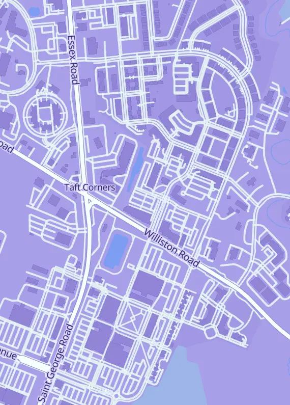 Street map around Turner Toys, 129 Market St, Williston, VT