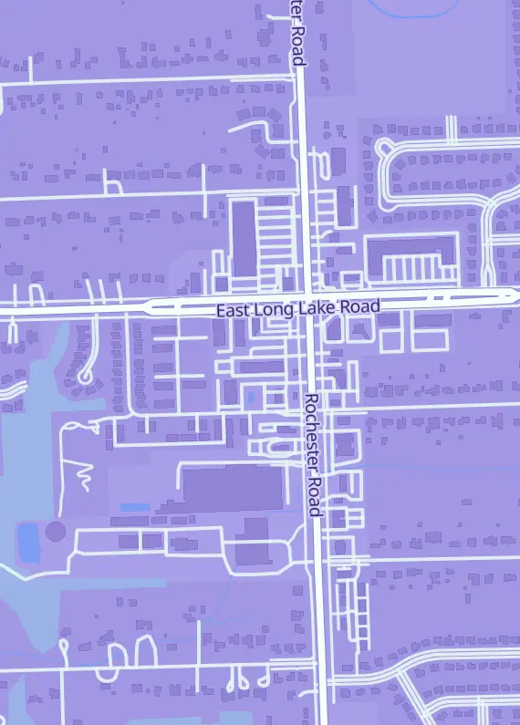 Street map around Twin Knights Gaming, 4963 Rochester Rd, Troy, MI