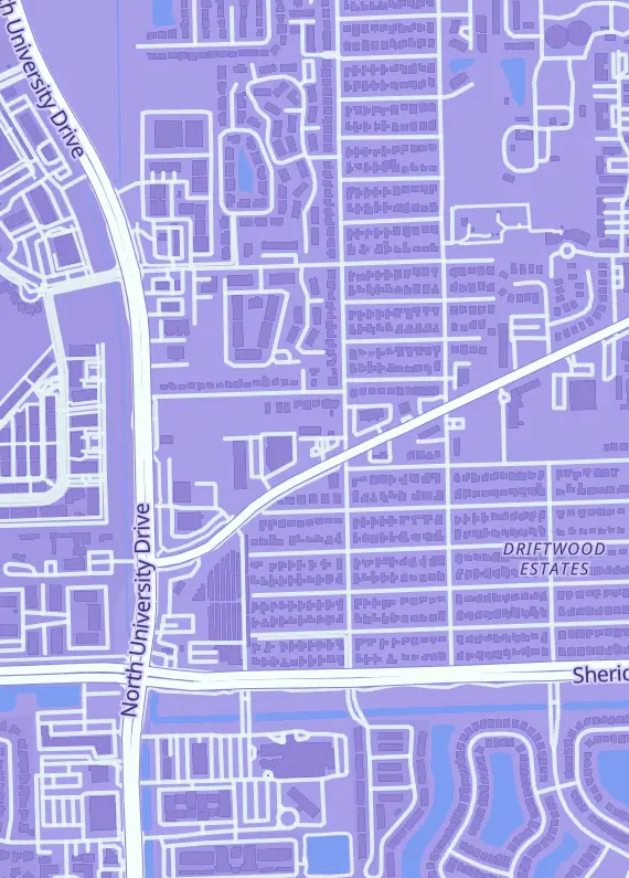 Street map around T'z Toys and Games, 7800 Davie Road Extension, Davie, FL