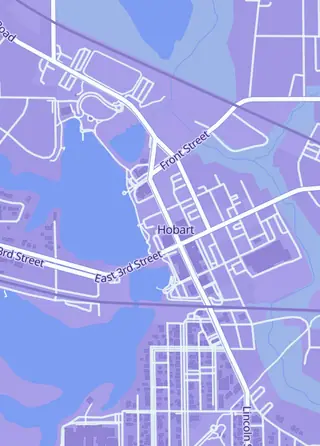 Street map around Underground Case Breaks, Hobart