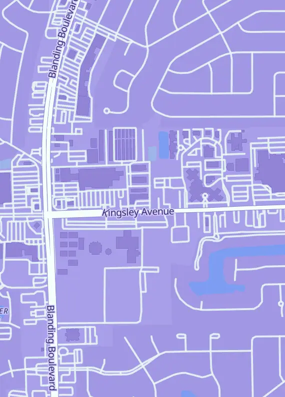 Street map around Variant Vault Comics and Cards, 2177 Kingsley Ave Ste 7, Orange Park, FL