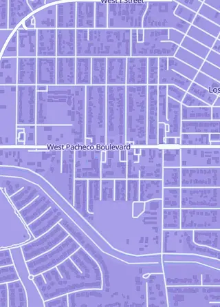 Street map around Vault RNG, Los Banos