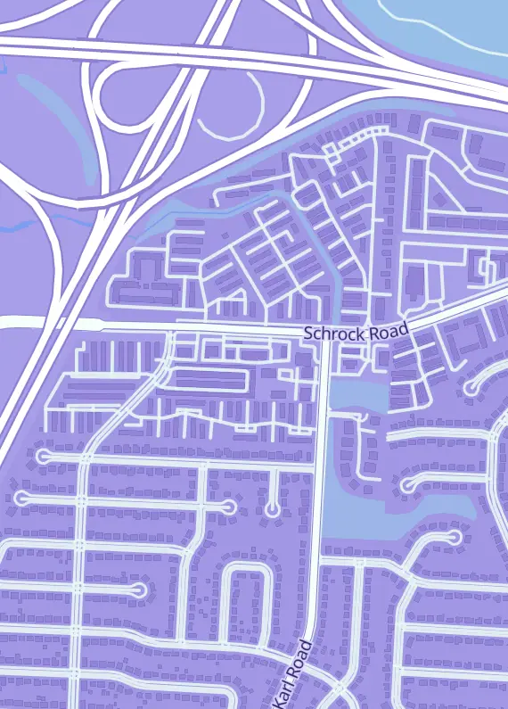 Street map around VGMX The Nerd Emporium, 1489 Schrock Rd, Columbus, OH