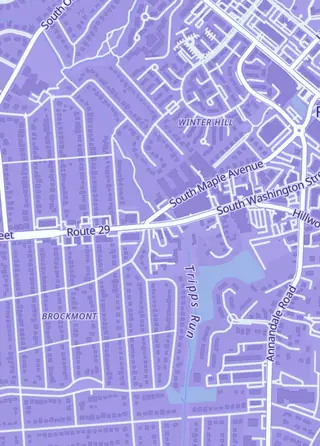 Street map around Victory Comics, Falls Church
