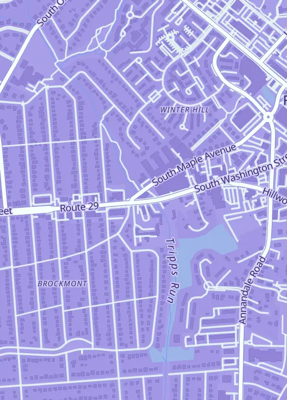 Street map around Victory Comics, 586 S Washington St, Falls Church, VA