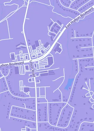 Street map around Victory Point Games, Gastonia