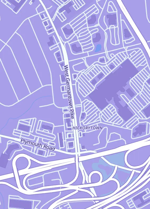 Street map around Waffles And Enthusiasm, 500 W Germantown Pike Ste 2270, Plymouth Meeting, PA