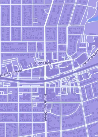 Street map around Whitney Collectibles & Sales, Glen Ellyn