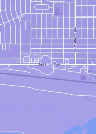 Street map around Williston Games and More, Williston