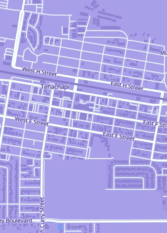 Street map around Windfall Games, 118 E F St Ste B, Tehachapi, CA