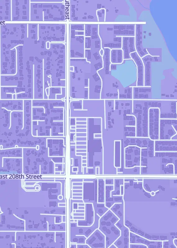 Street map around Wizard's Keep Games, 20514 108th Ave SE, Kent, WA