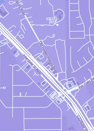 Street map around Wolf Den Gaming, Boerne