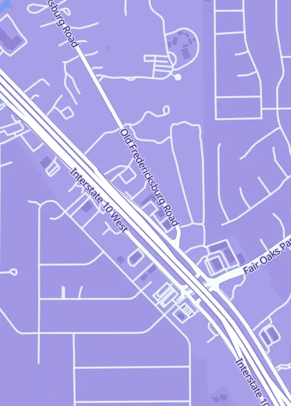Street map around Wolf Den Gaming, 28604 Interstate 10 W, Boerne, TX