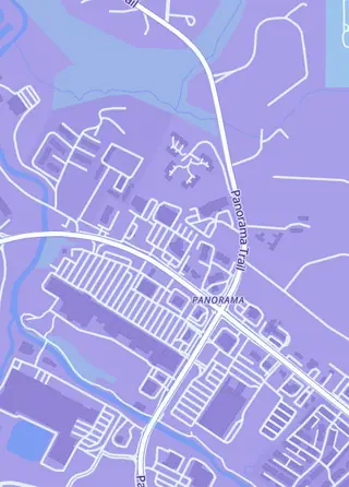 Street map around Wonderland Comics, Penfield