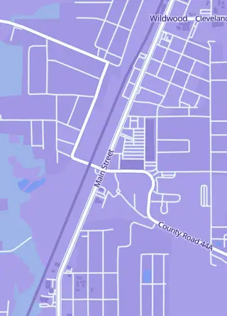 Street map around Wonders Emporium Cards and Games, Wildwood