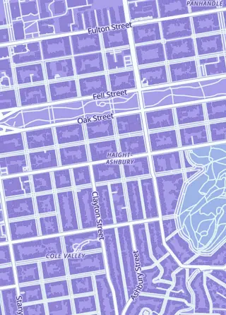 Street map around Woot Bear, San Francisco