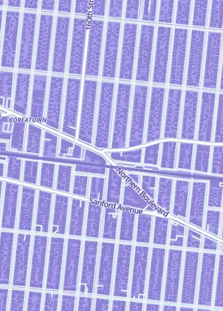 Street map around World Champion Trading Cards, New York