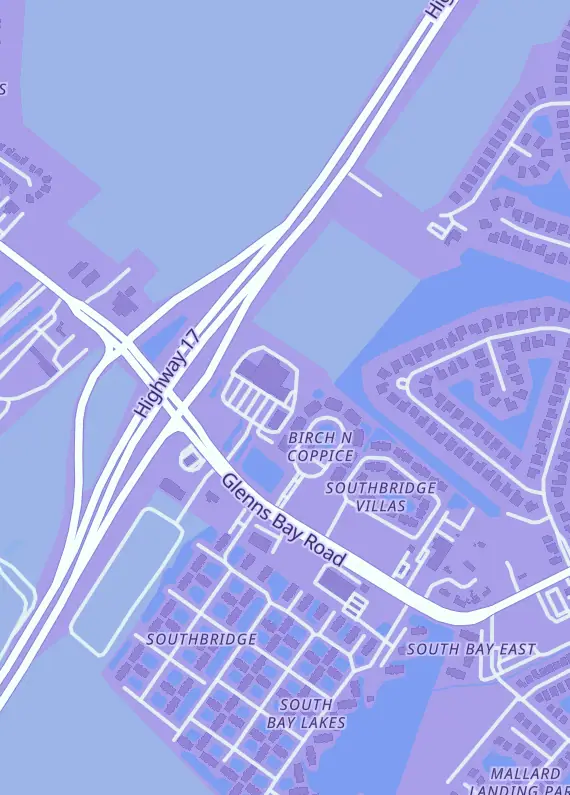 Street map around WorldFire Games, 2286 Glenns Bay Rd, Myrtle Beach, SC
