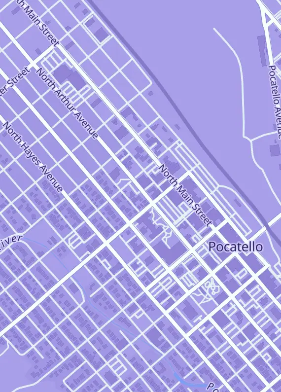 Street map around Xtreme Collectibles Pocatello, 440 E Clark St, Pocatello, ID