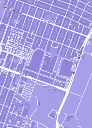 Street map around Yesanime Inc, Daly City