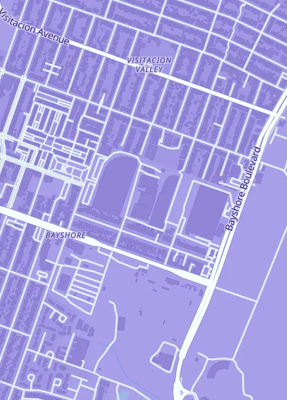 Street map around Yesanime Inc, 419 Allan St, Daly City, CA