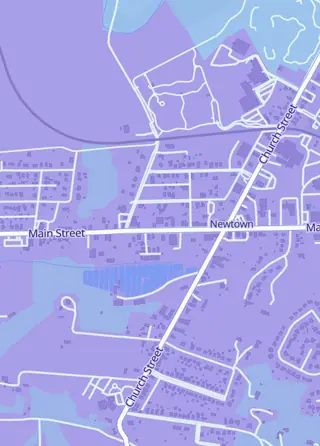 Street map around Yo Joe Outlet Center, Cincinnati