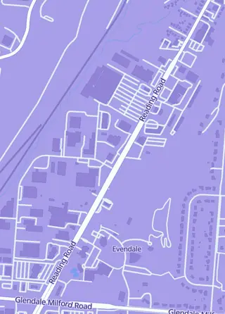 Street map around Yottaquest, Cincinnati
