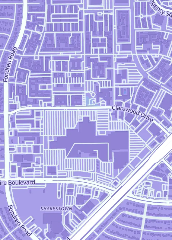 Street map around Your Mania Toys, 159 Sharpstown Center Ste 140B, Houston, TX